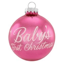 Baby's First Christmas Pink Ornament