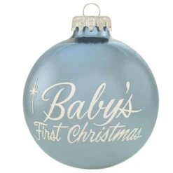 Baby's First Christmas Blue Ornament