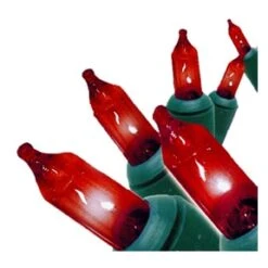 50 Red Lights With Green Cord