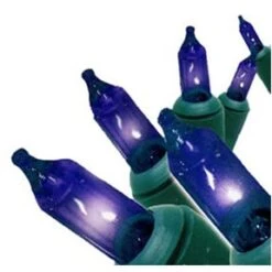 Blue 50 Lights With Green Cord