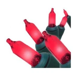 Pink 50 Lights With Green Cord