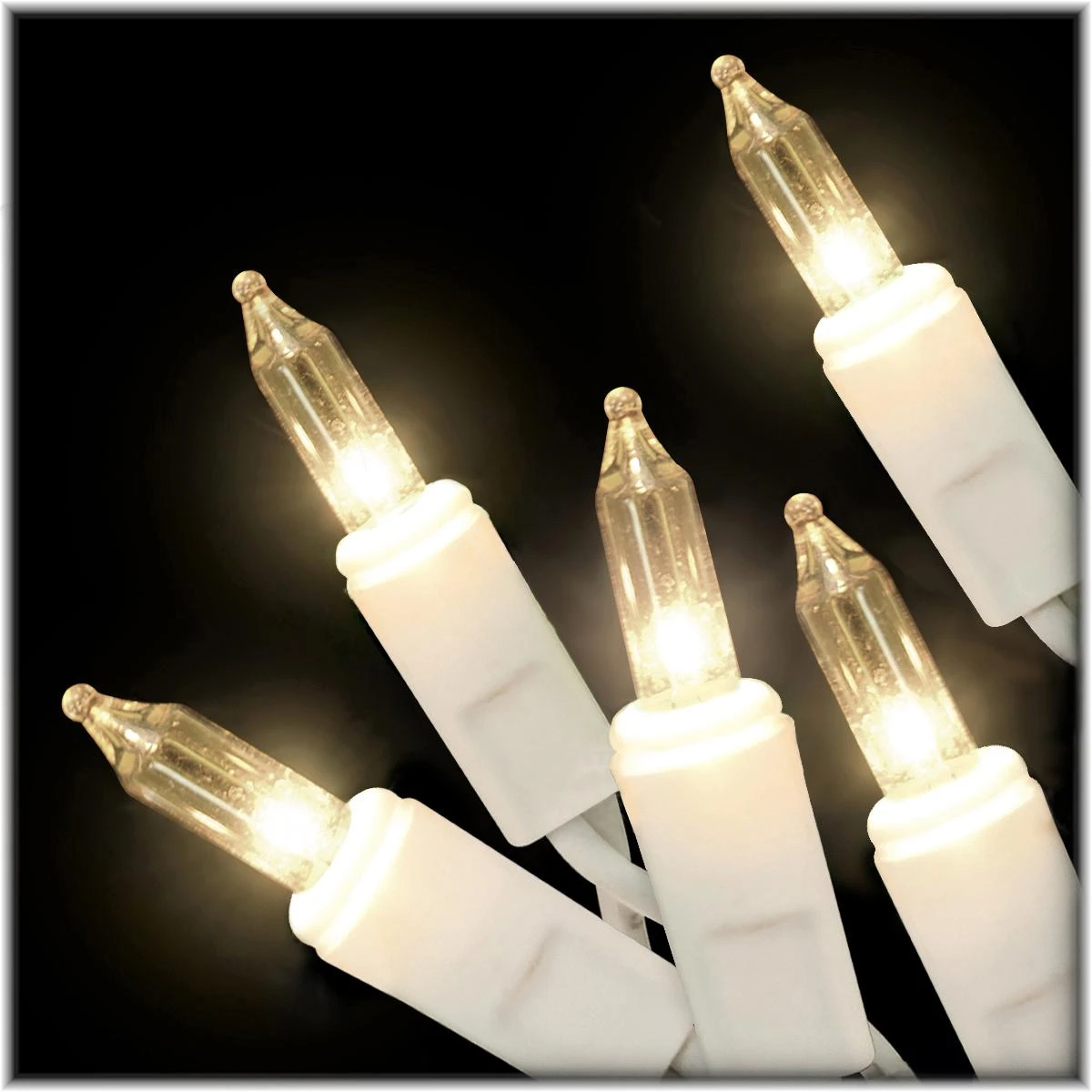 Clear 50 Lights With White Cord 1 Clear 50 Lights With White Cord