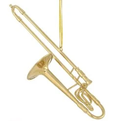 Gold Metal Trombone Ornament