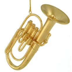 Gold Metal Tuba Ornament