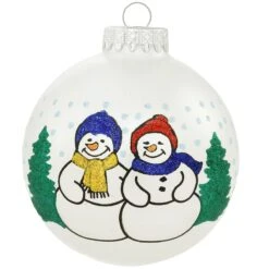 Personalized Snowman Couple Ornament -Christmas Decoration Store 1126254 web 3