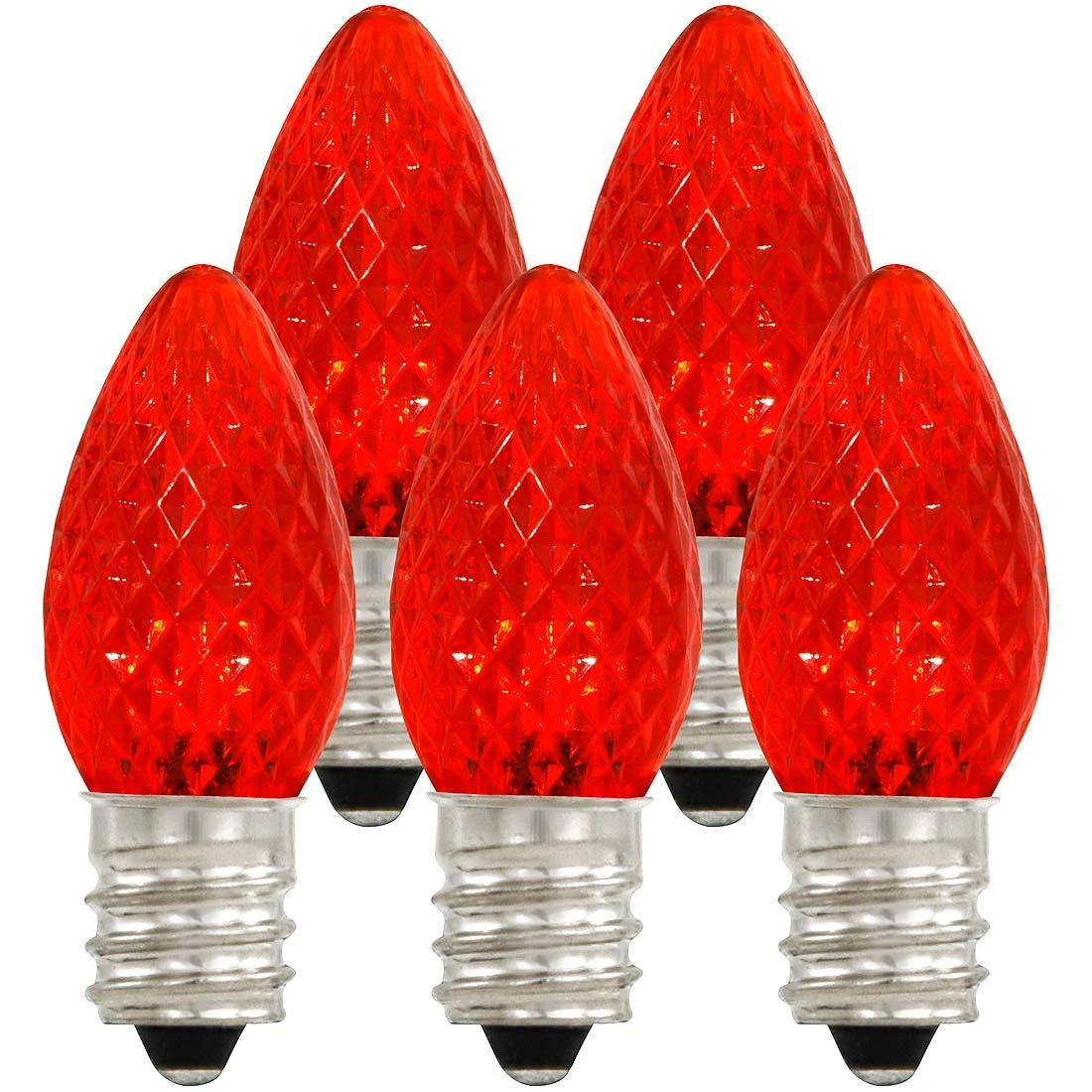 25 Red LED C7 Replacement Lamps 1 25 Red LED C7 Replacement Lamps