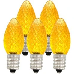 25 Yellow LED C7 Replacement Lamps