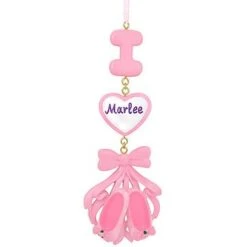 Personalized I Love Ballet Dangle Ornament