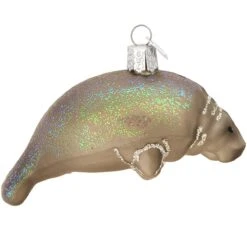 Manatee Glass Ornament