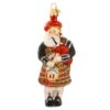 Highland Santa Glass Ornament