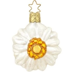 Edelweiss Bloom Glass Ornament