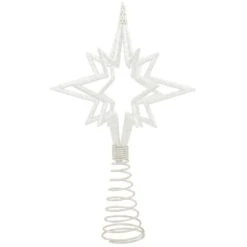 Bethlehem Star With Silver Glitter Tree Topper