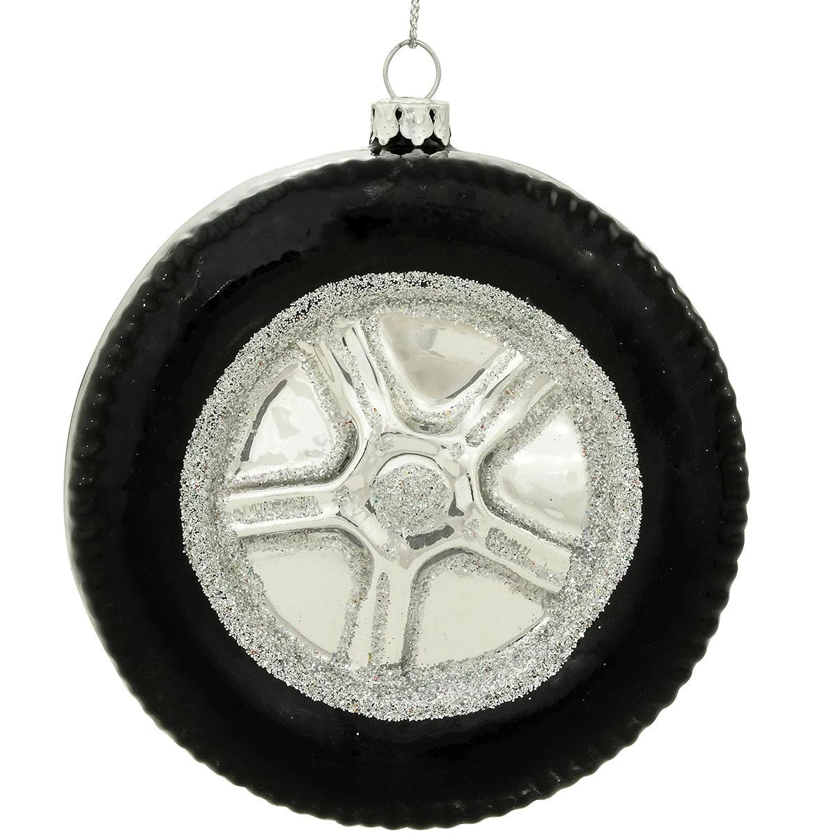 Personalized Tire With Chrome Rim Ornament 2 Personalized Tire With Chrome Rim Ornament - Image 2