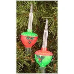 Red And Green Holly Bubble 7 Light Set