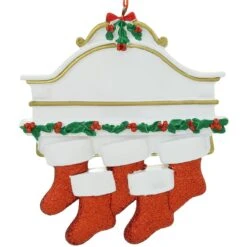 Personalized Mantle With 5 Stockings Ornament -Christmas Decoration Store 1142361 web 3