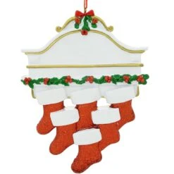 Personalized Mantle With 6 Stockings Ornament -Christmas Decoration Store 1142362 web 3