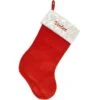 18.5 Inch Personalized Red And White Velvet Stocking