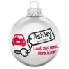 Personalized Look Out World Here I Come Glass Ornament