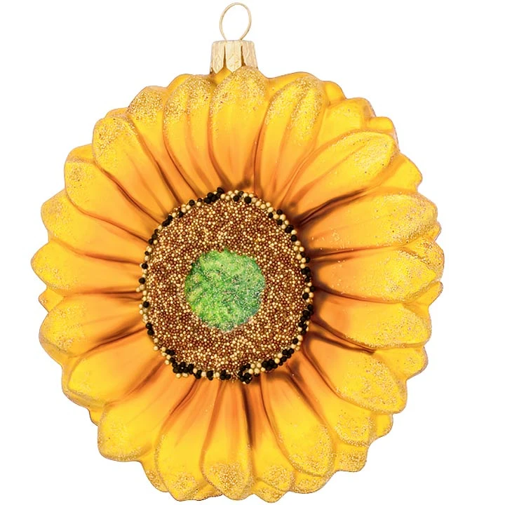 Sunflower Formed Glass Ornament 1 Sunflower Formed Glass Ornament