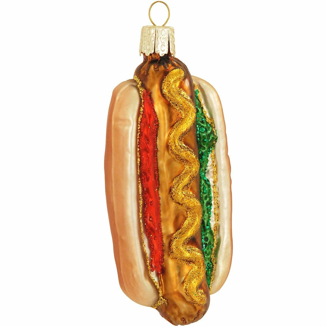 Hot Dog Glass Ornament 1 Hot Dog Glass Ornament