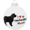 Personalized I Love My Newfoundland Ornament