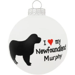 Personalized I Love My Newfoundland Ornament