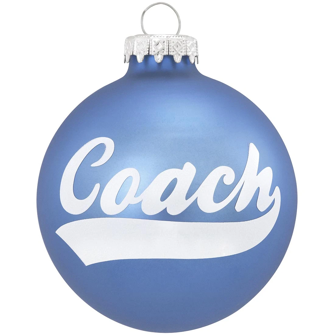 Personalized Blue Coach Glass Ornament 2 Personalized Blue Coach Glass Ornament - Image 2