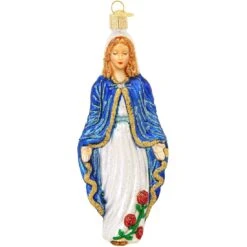 Virgin Mary Glass Ornament