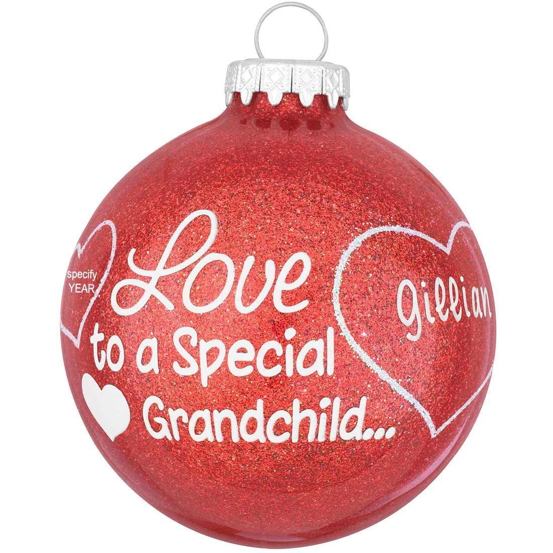 Personalized Love To A Special Grandchild Ornament 1 Personalized Love To A Special Grandchild Ornament