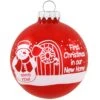 Personalized First Christmas In Our New Home Glass Ornament