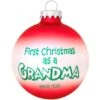 Personalized First Christmas As Grandma Glass Ornament