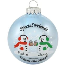 Personalized Special Friends Warm Heart Ornament