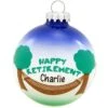 Personalized Happy Retirement Glass Ornament