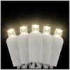 Warm White LED 50 Rectified Conical Light Set On White Cord