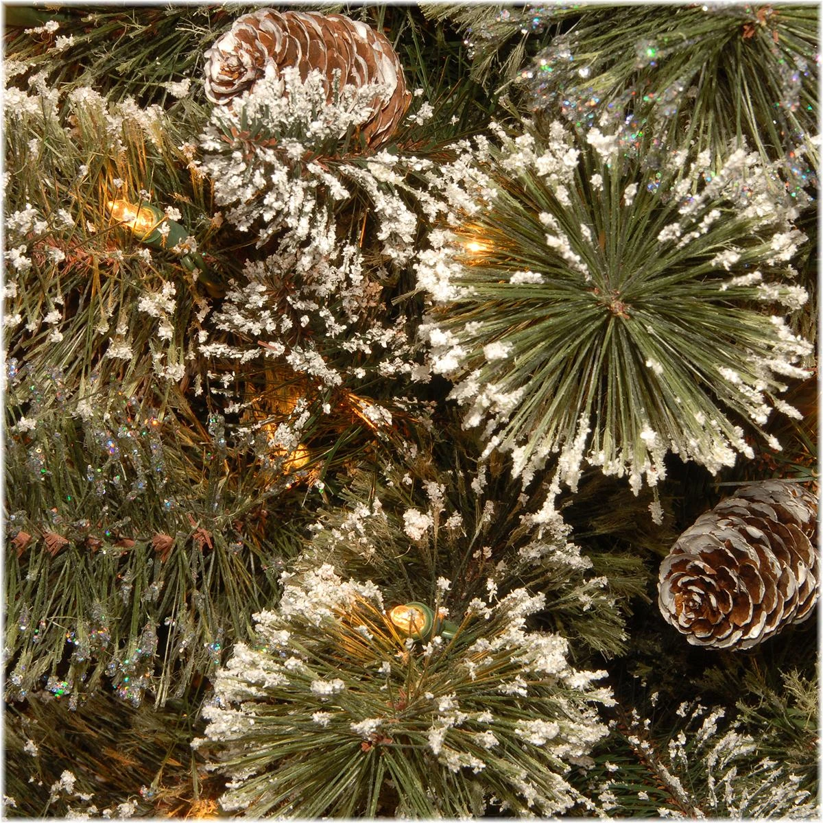 7.5 Foot Glittery Bristle Slim Pre-Lit Clear Artificial Tree 2 7.5 Foot Glittery Bristle Slim Pre-Lit Clear Artificial Tree - Image 2