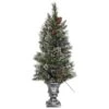 4 Foot Glitter Bristle Pre-Lit Clear Artificial Tree