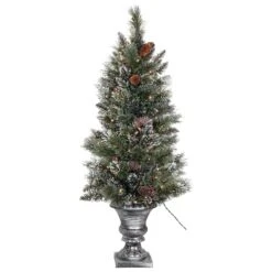 Christmas Decoration Store 36 4 Foot Glitter Bristle Pre-Lit Clear Artificial Tree