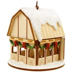 Santa's Reindeer Barn Wood Ornament 5 Santa's Reindeer Barn Wood Ornament -Christmas Decoration Store 1165636 web 3
