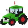 Personalized Tractor With Eyes Ornament