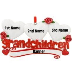 Personalized Grandchildren With Three Hearts Ornament -Christmas Decoration Store 1166209 web 3