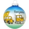 Personalized Construction Equipment Glass Ornament