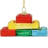 Personalized Building Blocks Glass Ornament