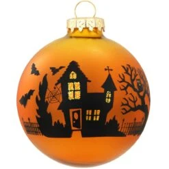 Halloween Nightscape Glass Ornament