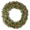 60 Inch Snowy Pine Lighted Artificial Wreath