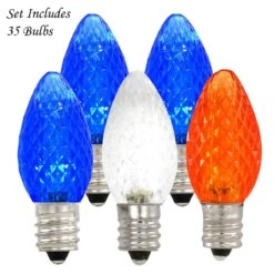 35 Piece C7 Replacement Bulb Kit For Angel Wire Silhouette Shape