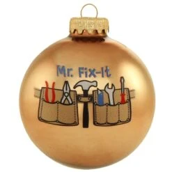 Mr Fix-It Tool Belt Glass Ornament