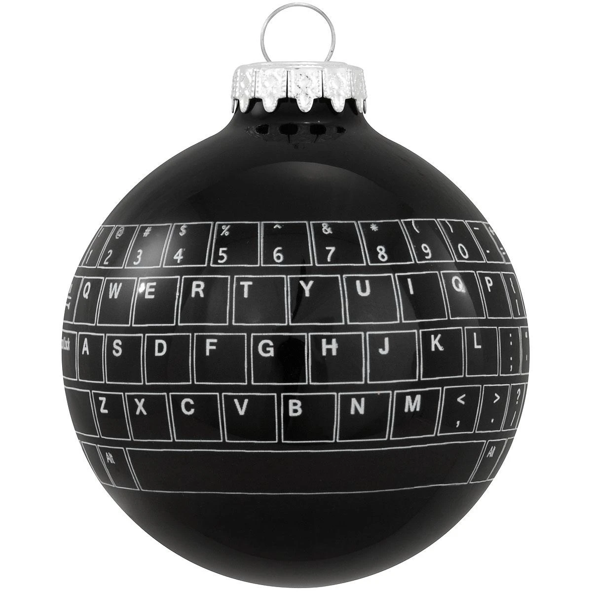 Personalized Computer Keyboard Glass Ornament 2 Personalized Computer Keyboard Glass Ornament - Image 2