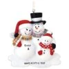 Personalized We're Expecting Snowfamily With 1 Child Ornament