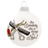 Somebody In Style Hair Stylist Glass Ornament