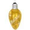 Personalized Gold Light Bulb Glass Ornament